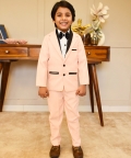 Peach Coat With Shirt And Pant