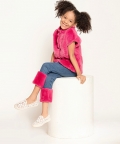 One Friday Blue Denim Trouser For Kids Girls