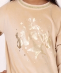 One Friday Beige Woolen Top For Kids Girls