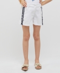White Graphic Shorts