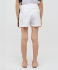 White Graphic Shorts