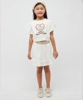 Off White Plain Skirt