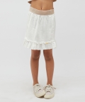 Off White Plain Skirt