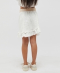 Off White Plain Skirt