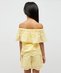 Yellow Schiffili Top