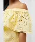 Yellow Schiffili Top