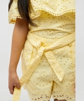 Yellow Schiffili Top