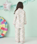 Farmland Print Notch Collared Nightsuit