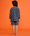 Round Neck Rudolph The Deer Print Nightsuit With Shorts