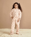Peterpan Collar Furry Foxxy Print Nightsuit