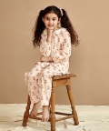 Peterpan Collar Furry Foxxy Print Nightsuit