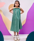 Lush Striped Tie-Up Maxi Dress