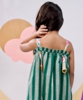 Lush Striped Tie-Up Maxi Dress