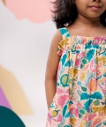 Jungle Bungle Printed Cotton Tie-Up Maxi Dress