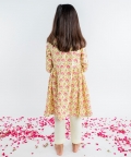 Block Printed Jaal Motif Kurta And Pants Set