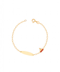 Red And White Yacht Bracelet (Personalised On Plaque)