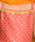 Gold & Mustard Kurta Dhoti With Lace Work And Mesh Dupatta