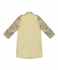 Golden Leather Applique Kurta Set