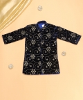 Deep Blue Velvet Sherwani Kurta 