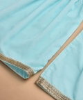 Soft Blue Velvet Sharara Set