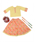 Yellow Navratri Ghaghra  Set