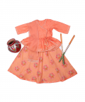 Peach Navratri Ghaghra Set