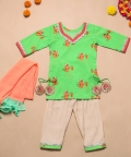 Green Pataka Suit Set