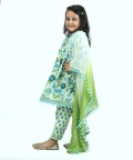 Green Printed Floral Suit