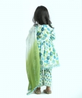Green Printed Floral Suit