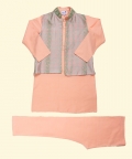 Grey Tie Dye Printed Bundi Set