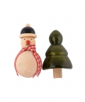 Handmade Snowman And Xmas Tree Fridge Magnet