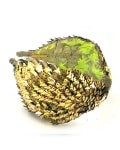 Gold color metal sequins and fabric Embellished broad partywear Hairband