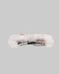 White Fur With Red Satin Bow On A Clip