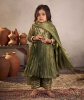 Olive Green Anarkali Set