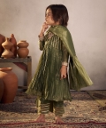Olive Green Anarkali Set