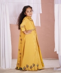 Yellow Parrot Anarkali Jacket Set 