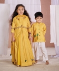 Yellow Parrot Bandhgala Set 
