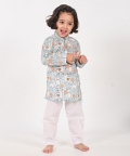 No Drama Llama- Unisex Blue Kurta.