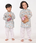 No Drama Llama- Unisex Blue Kurta.
