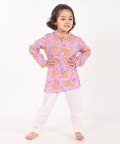 Lion And Mouse- Lavender Unisex Kurta