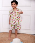Paradise Print- White Co-Ord Set For Boys