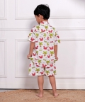 Paradise Print- White Co-Ord Set For Boys