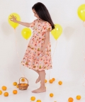 Kachua Khargosh- Peach Frocks For Girls