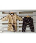 Black And Beige Angrakha With Pyjama