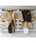 Black And Beige Angrakha With Pyjama