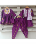 Purple Frock Style Kurti