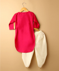 Pink Ganesh Embroidered Outfit