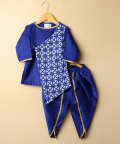 Blue Printed Yoke Angrakha Set