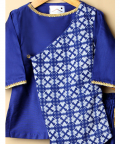 Blue Printed Yoke Angrakha Set