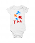 My 1st Holi Splatter Holi Romper